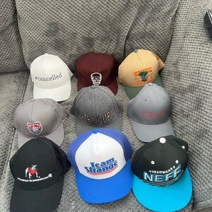 Lot of 9 hat caps